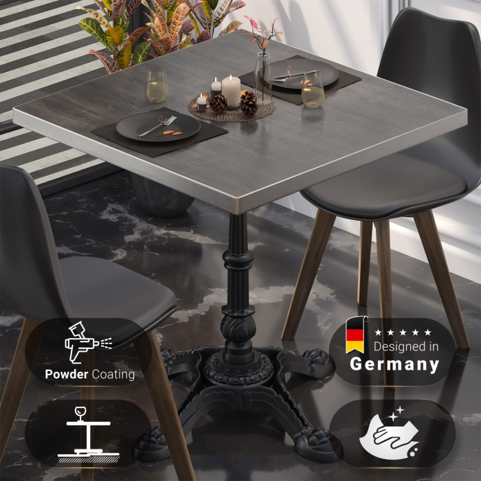 BPR | Bistrobord | 70 x 70 x 74,5 cm | Firkantet | Wenge / Svart BPR | Bistrobord | 70 x 70 x 74,5 cm | Firkantet | Wenge / Svart