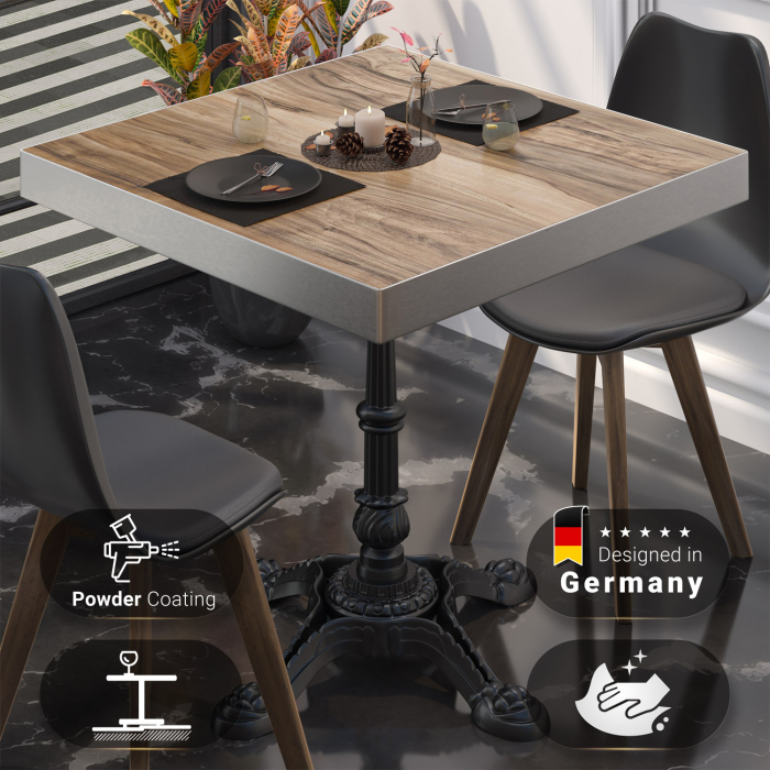 BPR | Bistrobord | 70x70x77cm | Firkantet | Sheesham / Svart BPR | Bistrobord | 70x70x77cm | Firkantet | Sheesham / Svart