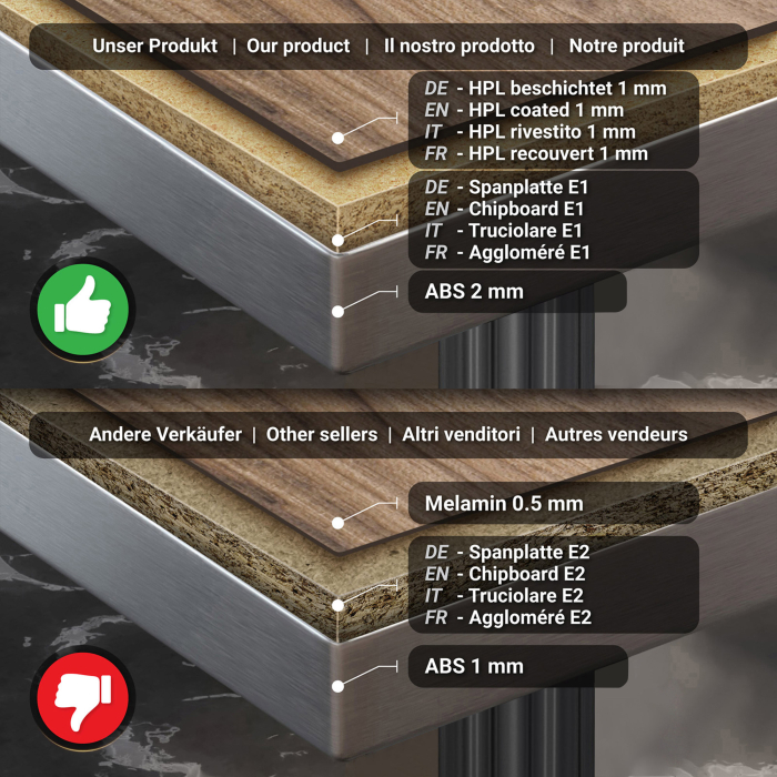 BPR | Bistrobord | 70x70x77cm | Firkantet | Sheesham / Svart BPR | Bistrobord | 70x70x77cm | Firkantet | Sheesham / Svart