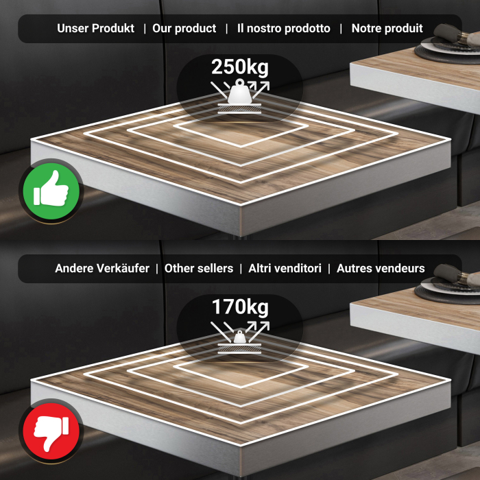 BPR | Bistrobord | 70x70x77cm | Firkantet | Sheesham / Svart BPR | Bistrobord | 70x70x77cm | Firkantet | Sheesham / Svart