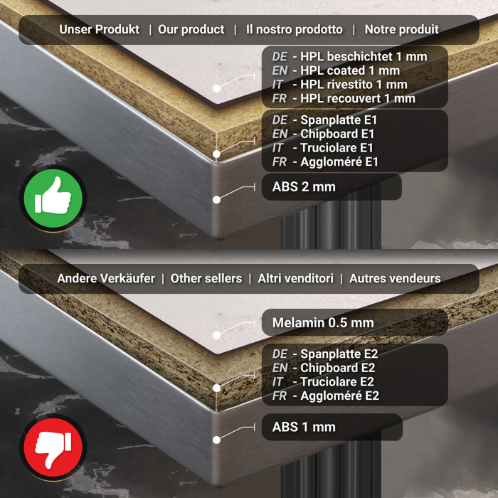 BPR | Bistrobord | 70x70x77cm | Firkantet | Hvit marmor/svart BPR | Bistrobord | 70x70x77cm | Firkantet | Hvit marmor/svart
