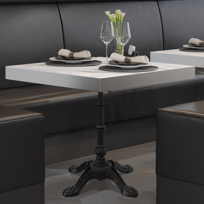 BPR | Bistrobord | 70x70x77cm | Firkantet | Hvit marmor/svart BPR | Bistrobord | 70x70x77cm | Firkantet | Hvit marmor/svart
