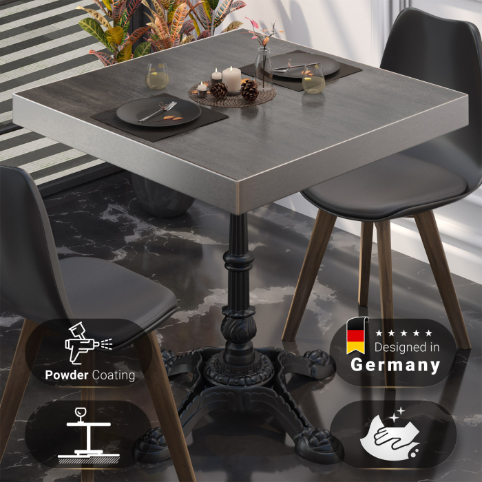 BPR | Bistrobord | 70x70x77cm | Firkantet | Wenge / Svart BPR | Bistrobord | 70x70x77cm | Firkantet | Wenge / Svart