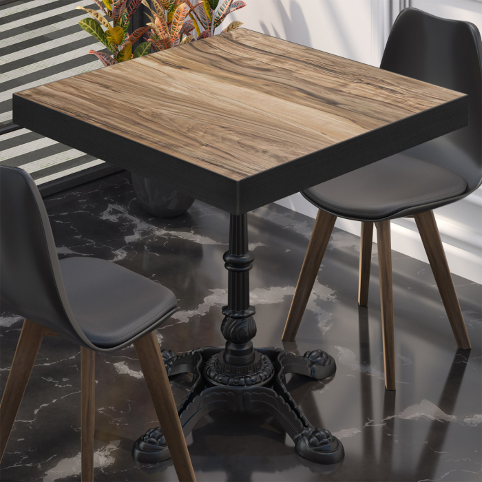 BPR | Tavolo da bistrot | 70 x 70 x 77 cm | Quadrato | Sheesham / Nero BPR | Tavolo da bistrot | 70 x 70 x 77 cm | Quadrato | Sheesham / Nero