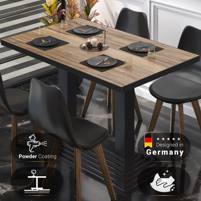 BPY | Bistrobord | 120 x 70 x 78,5 cm | Firkantet | Sheesham / Svart BPY | Bistrobord | 120 x 70 x 78,5 cm | Firkantet | Sheesham / Svart