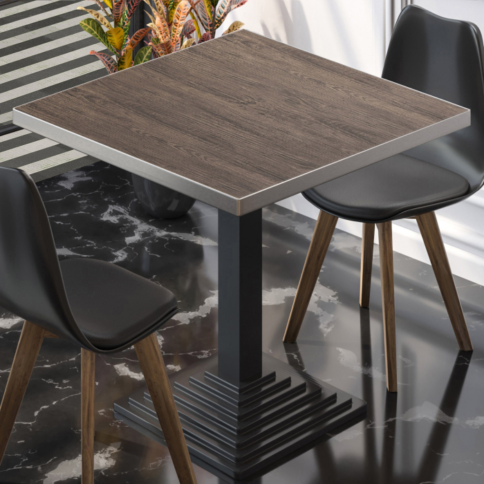 BPY | Bistrobord | 70 x 70 x 78,5 cm | Firkantet | Lys Wenge / Sort