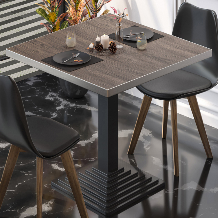 BPY | Bistrobord | 70 x 70 x 78,5 cm | Firkantet | Lys Wenge / Sort