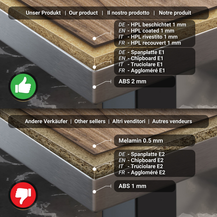 BPY | Bistrobord | 70 x 70 x 78,5 cm | Firkantet | Sheesham / Sort
