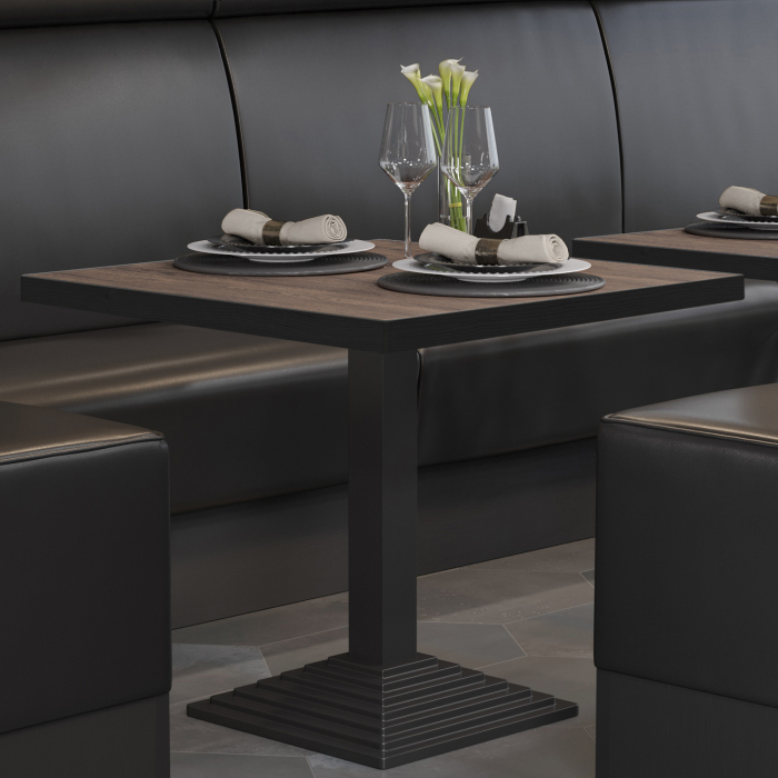 BPY | Bistrobord | 70 x 70 x 78,5 cm | Firkantet | Lys Wenge / Sort
