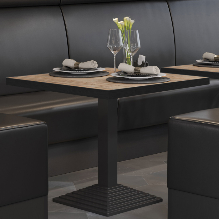 BPY | Bistrobord | 70 x 70 x 78,5 cm | Firkantet | Sheesham / Sort