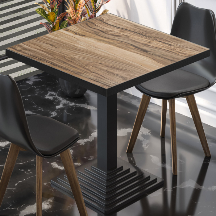 BPY | Bistrobord | 70 x 70 x 78,5 cm | Firkantet | Sheesham / Sort