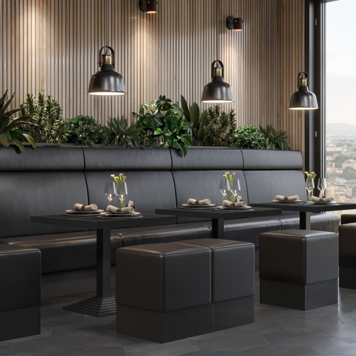 BPY | Bistrobord | 70 x 70 x 78,5 cm | Firkantet | Sort marmor / Sort BPY | Bistrobord | 70 x 70 x 78,5 cm | Firkantet | Sort marmor / Sort