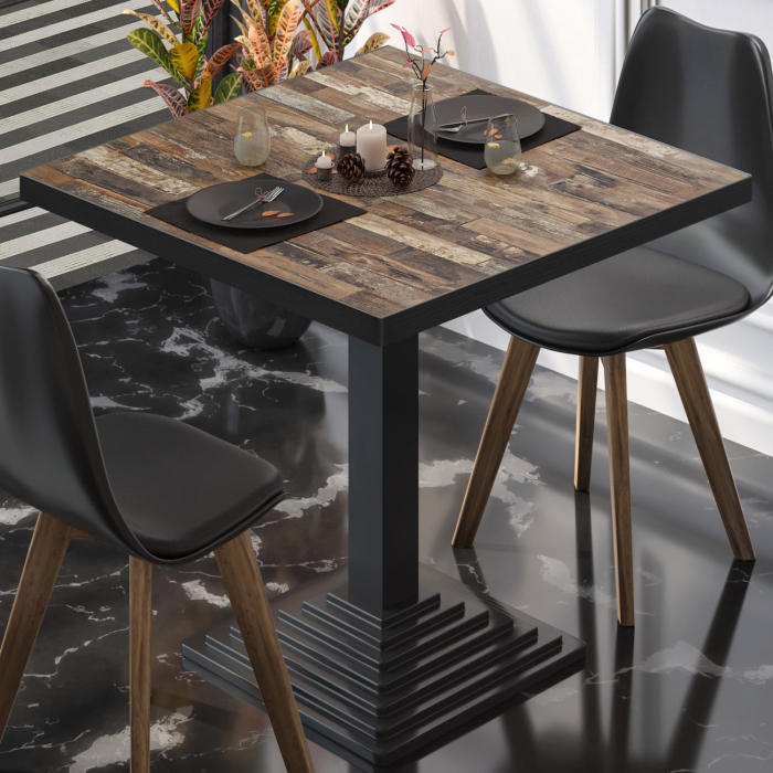 BPY | Bistrobord | 70 x 70 x 78,5 cm | Firkantet | Vintage Old / Sort BPY | Bistrobord | 70 x 70 x 78,5 cm | Firkantet | Vintage Old / Sort