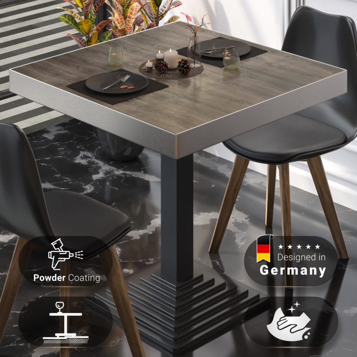BPY | Bistrobord | 70 x 70 x 81 cm | Firkantet | Lys Wenge / Sort BPY | Bistrobord | 70 x 70 x 81 cm | Firkantet | Lys Wenge / Sort