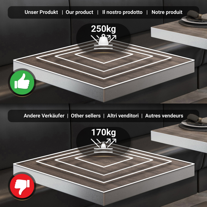BPY | Bistrobord | 70 x 70 x 81 cm | Firkantet | Lys Wenge / Sort BPY | Bistrobord | 70 x 70 x 81 cm | Firkantet | Lys Wenge / Sort