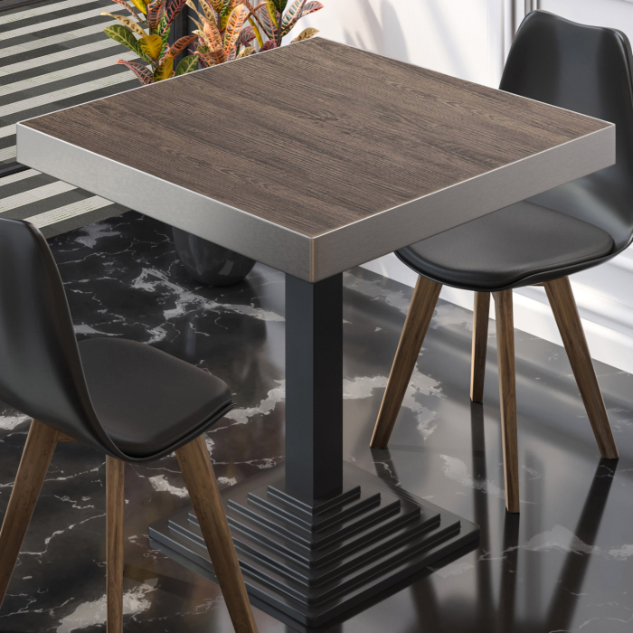 BPY | Bistrobord | 70 x 70 x 81 cm | Firkantet | Lys Wenge / Sort BPY | Bistrobord | 70 x 70 x 81 cm | Firkantet | Lys Wenge / Sort