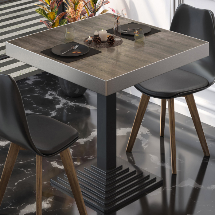 BPY | Bistrobord | 70 x 70 x 81 cm | Firkantet | Lys Wenge / Sort BPY | Bistrobord | 70 x 70 x 81 cm | Firkantet | Lys Wenge / Sort