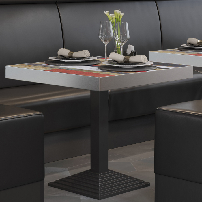 BPY | Bistro Table | 80 x 80 x 81 cm | Square | Vintage Colourful / Black BPY | Bistro Table | 80 x 80 x 81 cm | Square | Vintage Colourful / Black