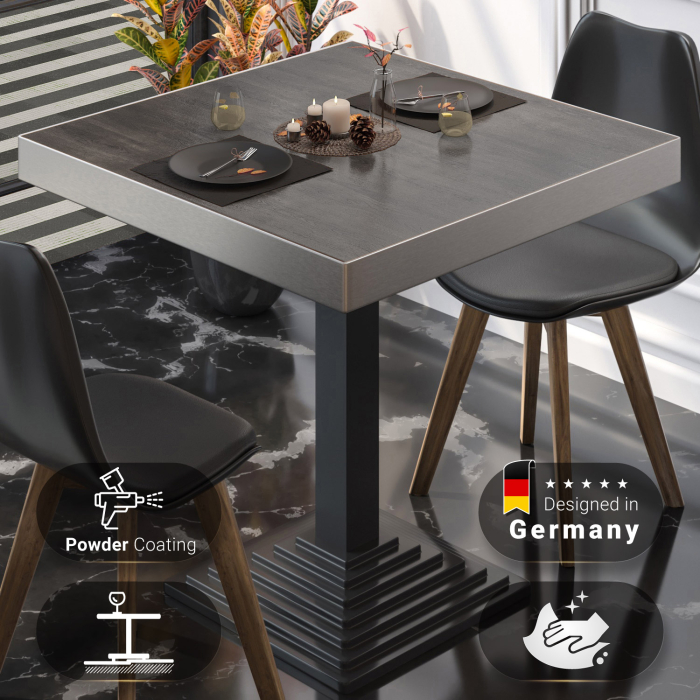 BPY | Bistrobord | 80 x 80 x 81 cm | Firkantet | Wenge / Sort