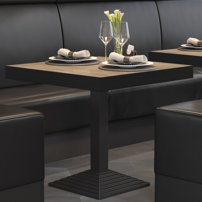 BPY | Bistrobord | 70 x 70 x 81 cm | Firkantet | Eg / Sort