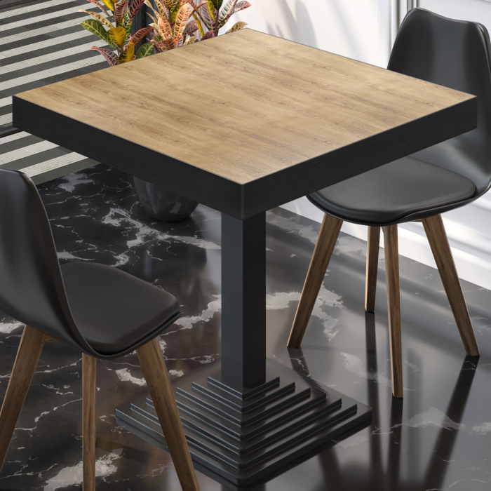 BPY | Bistrobord | 70 x 70 x 81 cm | Firkantet | Eg / Sort