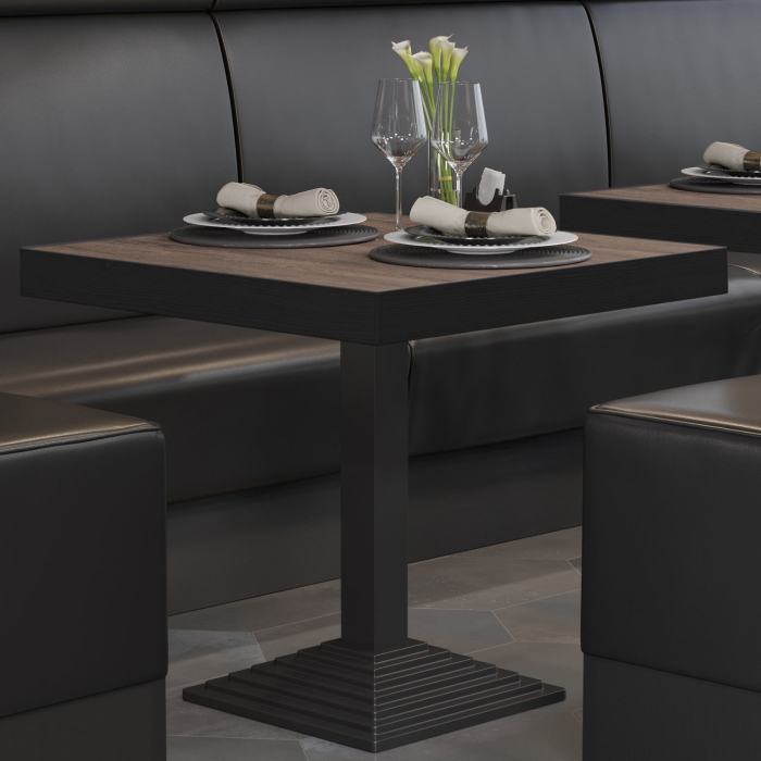 BPY | Bistrobord | 70 x 70 x 81 cm | Firkantet | Lys Wenge / Sort