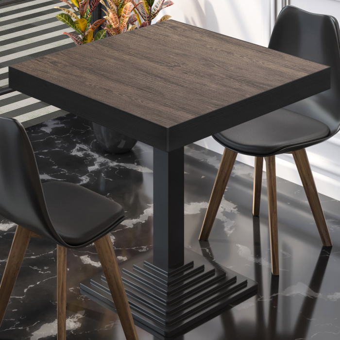 BPY | Bistrobord | 70 x 70 x 81 cm | Firkantet | Lys Wenge / Sort