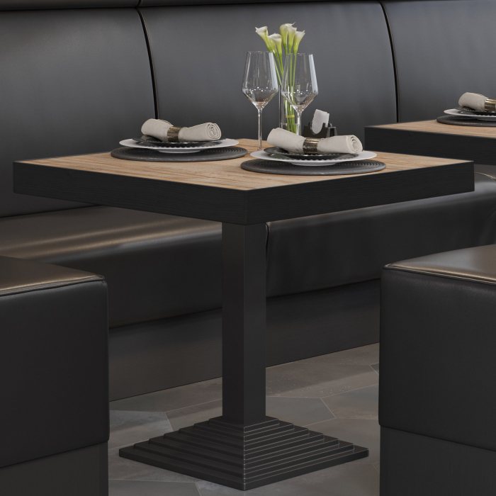 BPY | Bistrobord | 70 x 70 x 81 cm | Firkantet | Sheesham / Sort