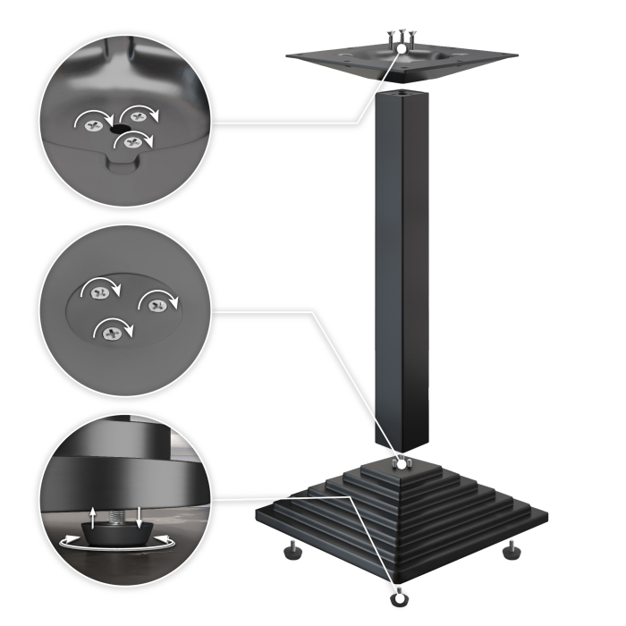 BPY | Bistro Steilet bord | 60 x 60 x 112 cm | Svart kant | Firkantet | Eik / Svart BPY | Bistro Steilet bord | 60 x 60 x 112 cm | Svart kant | Firkantet | Eik / Svart