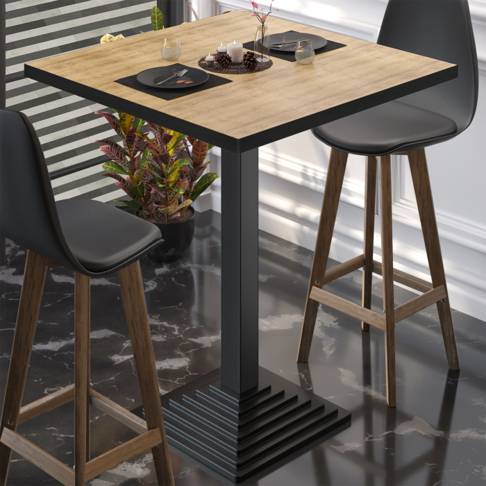 BPY | Bistro Steilet bord | 60 x 60 x 112 cm | Svart kant | Firkantet | Eik / Svart BPY | Bistro Steilet bord | 60 x 60 x 112 cm | Svart kant | Firkantet | Eik / Svart