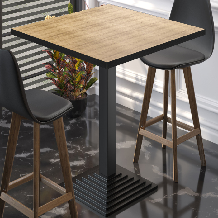 BPY | Bistro Steilet bord | 60 x 60 x 112 cm | Svart kant | Firkantet | Eik / Svart BPY | Bistro Steilet bord | 60 x 60 x 112 cm | Svart kant | Firkantet | Eik / Svart