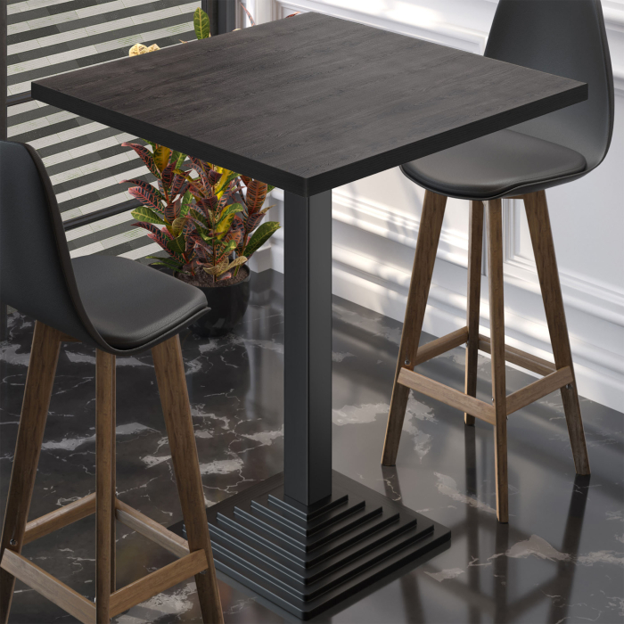 BPY | Bistro Stehtisk | 60 x 60 x 112 cm | Svart kant | Firkantet | Wenge / Svart BPY | Bistro Stehtisk | 60 x 60 x 112 cm | Svart kant | Firkantet | Wenge / Svart