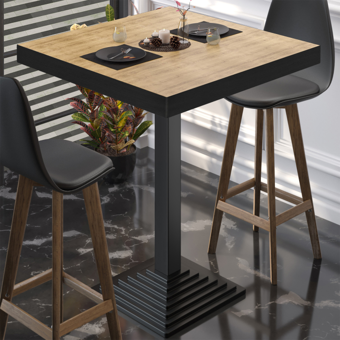 BPY | Bistro Stehbord | 70 x 70 x 114 cm | Svart kant | Firkantet | Eik / Svart BPY | Bistro Stehbord | 70 x 70 x 114 cm | Svart kant | Firkantet | Eik / Svart