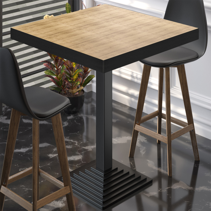 BPY | Bistro Stehbord | 70 x 70 x 114 cm | Svart kant | Firkantet | Eik / Svart BPY | Bistro Stehbord | 70 x 70 x 114 cm | Svart kant | Firkantet | Eik / Svart