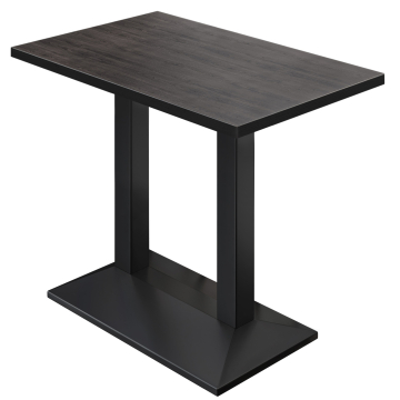 BPA | Bistro Stehtisch | 110 x 60 x 112 cm | Svart kant | Firkantet | Wenge / Svart