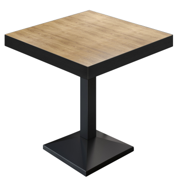 BPA | Bistro Table | Square | 70 x 70 x 81 cm | Oak / Black
