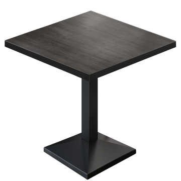 BPA | Bistro Tisch | Quadratisch | Schwarzer Rand | 80 x 80 x 78,5 cm | Wenge / Schwarz