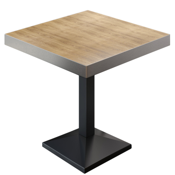 BPA | Bistrobord | Firkantet | 70x70x81cm | Eik / Sort