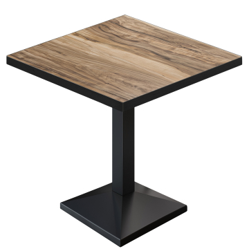 BPA | Mesa Bistro | Cuadrada | 80 x 80 x 78,5 cm | Sheesham / Negro