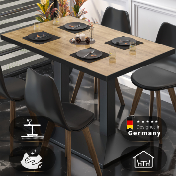BPA | Bistro table | 110 x 60 x 78.5 cm | Rectangular | Oak / Black