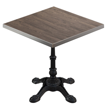 BPR | Bistro-pöytä | 70 x 70 x 74,5 cm | Neliö | Light Wenge / Musta