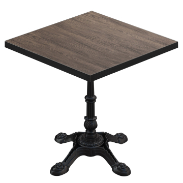 BPR | Bistrobord | 70 x 70 x 74,5 cm | Firkantet | Lys Wenge / Svart