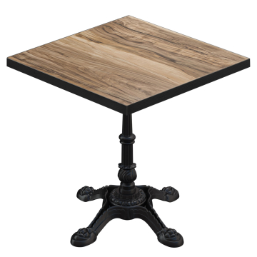 BPR | Bistrobord | 70 x 70 x 74,5 cm | Firkantet | Sheesham / Svart