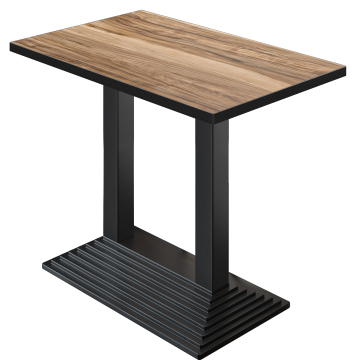 BPY | Bistro Storting | 110 x 60 x 112 cm | Svart kant | Rektangulär | Sheesham / Svart