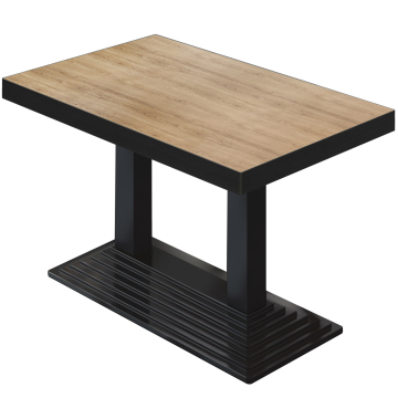 BPY | Bistrobord | 130 x 80 x 81 cm | Fyrkantigt | Ek / Svart