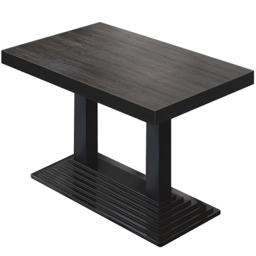 BPY | Bistrotafel | 110 x 60 x 81 cm | Vierkant | Wengé / Zwart