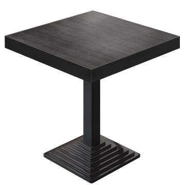 BPY | Bistrotafel | 60 x 60 x 81 cm | Vierkant | Wengé / Zwart