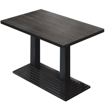 BPY | Mesa bistro | 110 x 60 x 78,5 cm | Cuadrada | Wenge / Negro