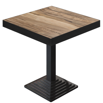 BPY | Tavolo da bistrot | 60 x 60 x 81 cm | Quadrato | Sheesham / Nero