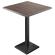 BPA | Bistro Ståbord | 70 x 70 x 112 cm | Rustfrit stål kant | Kvadratisk | Lys Wenge / Sort